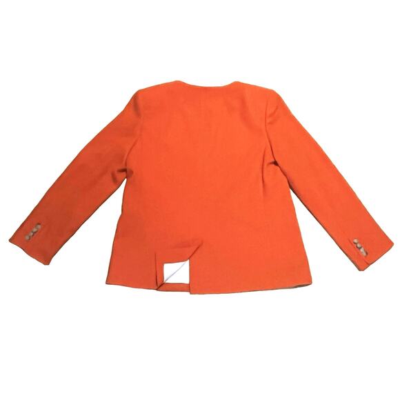 J.CREW Alfie oversized blazer bright orange 14 plus sized colorful career work - Picture 5 of 10